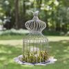 Rustic Hanging Birdcage Decor - Vintage Style Birdcage Decoration for Home or Garden