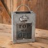 Top Me Off Galvanized Bottle Opener Bin