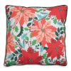 Double Sided Poinsettia Throw Pillow