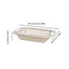 1pc Retractable Adjustable Vegetable Drain Basket; Rectangular Plastic Basket; Household Kitchen Dishwashing And Vegetable Rack; Sink Drain Basket