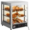 3-Tier Commercial Food Warmer Countertop Pizza Cabinet with Water Tray