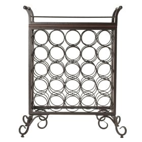 Silvano Wine Rack 5x5 with Removable Tray; Dark Bronze