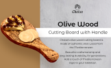 Original Olive Wood Cutting Board with Handle