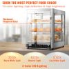 3-Tier Commercial Food Warmer Countertop Pizza Cabinet with Water Tray