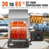 1200W Commercial Hot Dog Steamer 2 Tier Electric Bun Warmer w/ Slide Doors