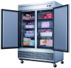 Dukers Commercial Double Door Bottom Mounted Upright Reach-in Freezer in Stainless Steel 40.74cu.ft.