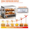 2-Tier Commercial Food Warmer Countertop Pizza Cabinet with Water Tray