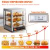 3-Tier Commercial Food Warmer Countertop Pizza Cabinet with Water Tray