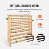 72 Bottle Stackable Modular Wine Rack Bamboo Wood Display Shelf 8-Tier