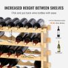 72 Bottle Stackable Modular Wine Rack Bamboo Wood Display Shelf 8-Tier