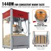 Popcorn Popper Machine 12 Oz Countertop Popcorn Maker 1440W 80 Cups Red