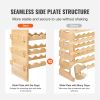 72 Bottle Stackable Modular Wine Rack Bamboo Wood Display Shelf 8-Tier