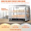 2-Tier Commercial Food Warmer Countertop Pizza Cabinet with Water Tray