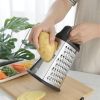 Stainless Steel Cheese Grater 9in 4 Sides, Perfect Grater For Parmesan Cheese. Vegetables, Ginger- Dishwasher Safe, Durable Random Color