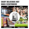 1200W Commercial Hot Dog Steamer 2 Tier Electric Bun Warmer w/ Slide Doors