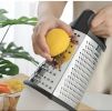 Stainless Steel Cheese Grater 9in 4 Sides, Perfect Grater For Parmesan Cheese. Vegetables, Ginger- Dishwasher Safe, Durable Random Color