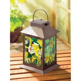 Solar Powered Floral Lantern