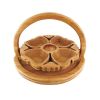 Bamboo Foldable Fruit Storage Basket Creative Collapsible Fruit Candy Plate Nuts Snacks StorageTray Home Decoration Gift Basket