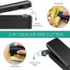 1pc 2 In 1 USB Chargable Mini Bag Sealer Heat Sealers With Cutter Knife Rechargeable Portable Sealer For Plastic Bag Food Storage