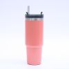 1pc Stainless Steel Vacuum Mug; Home; Office Or Car Vacuum Flask; Insulation Cup With Straw; Insulated Tumbler