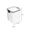 1pc 15.5oz/23.6oz/32.1oz/43.9oz/60.8oz Food Storage Container With Lid; Clear Plastic Kitchen And Pantry Organization Canisters